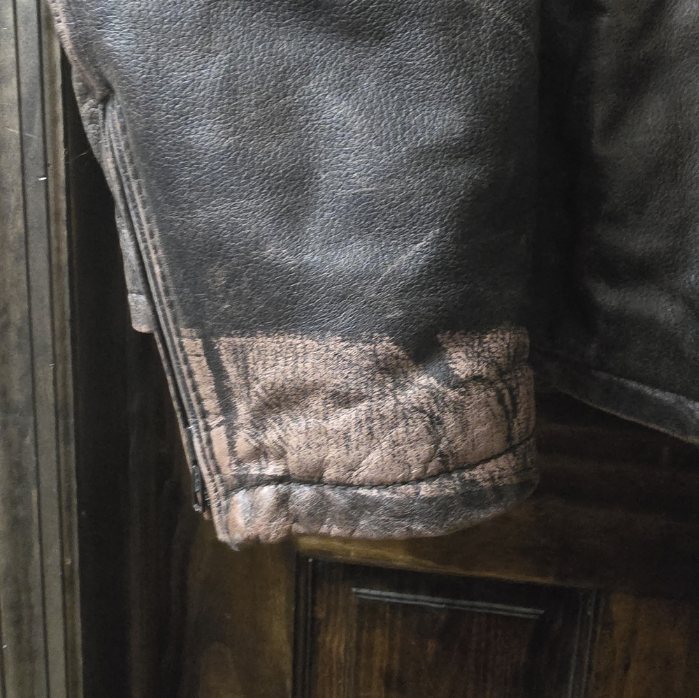 Mens Genuine Leather Jacket (2XL) - Picture 3 of 6